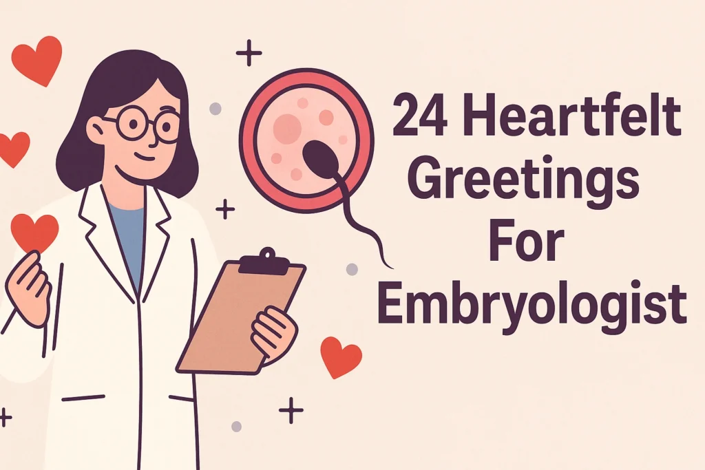 24 Heartfelt Greetings For Embryologist