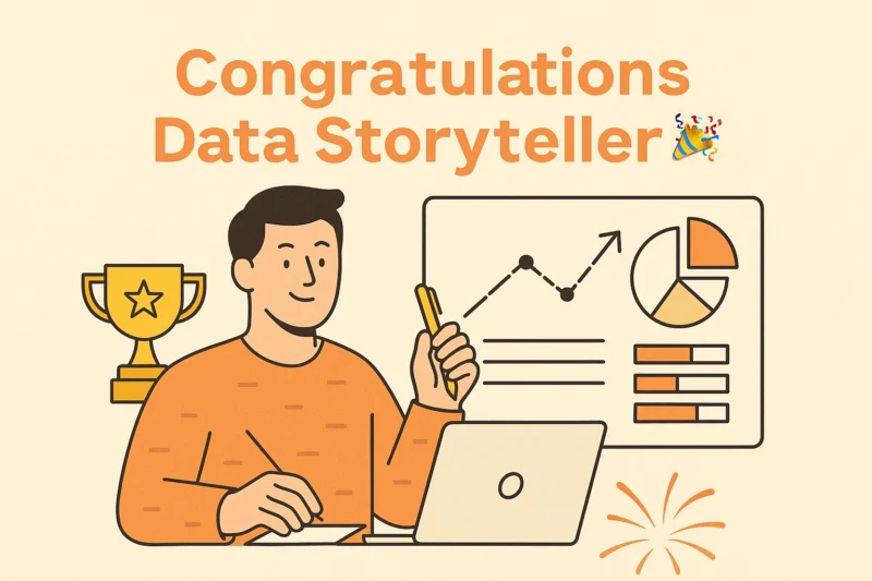 Congratulations for Data Storyteller – 22 Holiday Messages 🎉