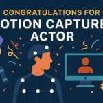 Infographic celebrating Motion Capture Actors with cinematic and digital elements