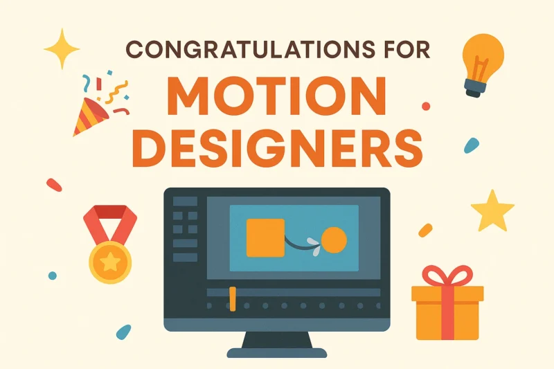 Congratulations for Motion Designer – 24 Holiday Messages 🎨