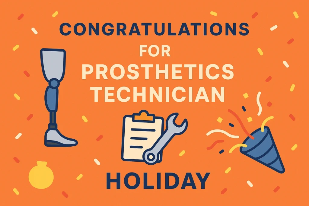 Congratulations for Prosthetics Technician β Holiday Graphic